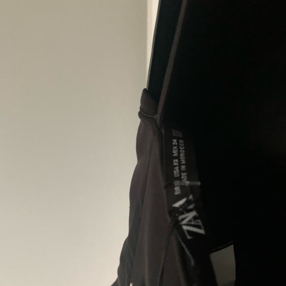 NEW! Zara satin black camisole dress side gathered asymetric - Picture 3 of 7